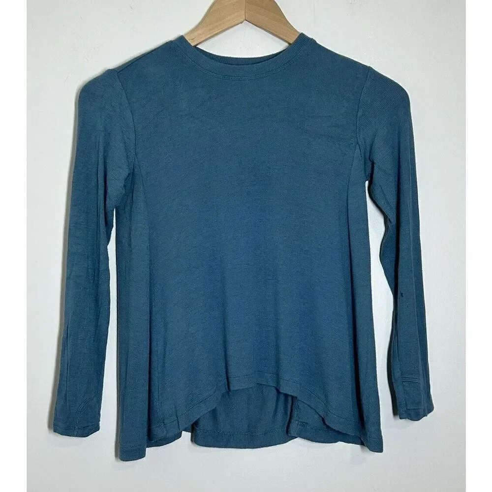 Athleta Girl Long Sleeve Thumbholes Ribbed Top Shirt Size S/7